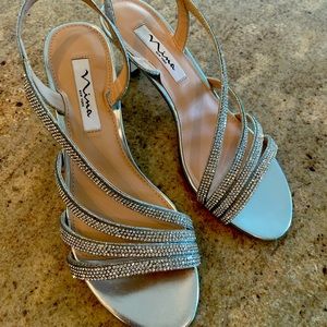 Silver heels for sale